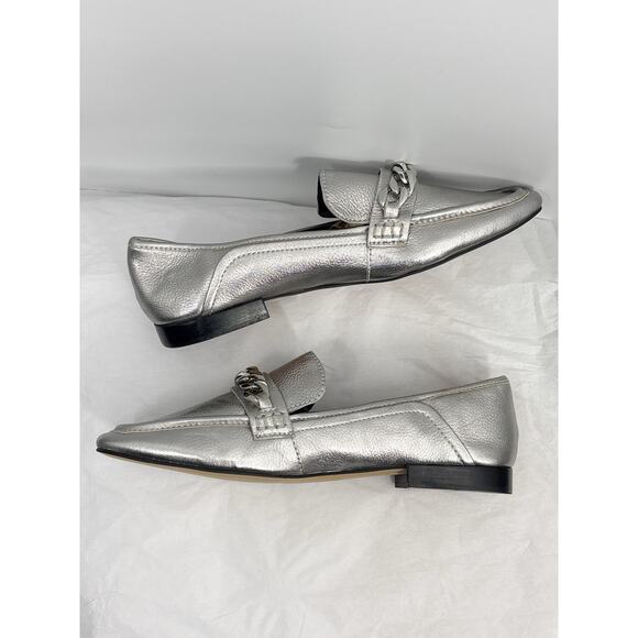 Dolce Vita Metallic Silver Chain Loafer Shoe Sz 9 - Picture 5 of 9